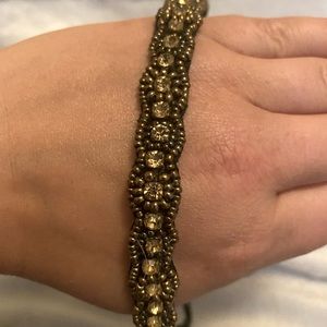 Pink Pewter Beaded Headband